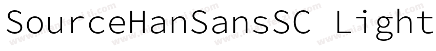 SourceHanSansSC Light SourceHanSan字体转换